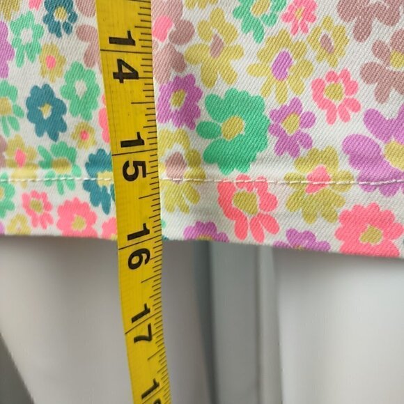 Wild Fable Neon Flower Stretchy Denim Like Material, Back Zip, Skirt Sz 16 (NWT) - Picture 6 of 11